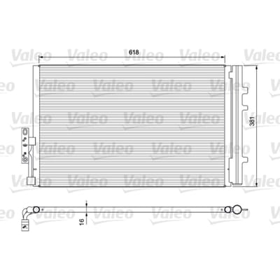 Condensator, airconditioning VALEO 814386
