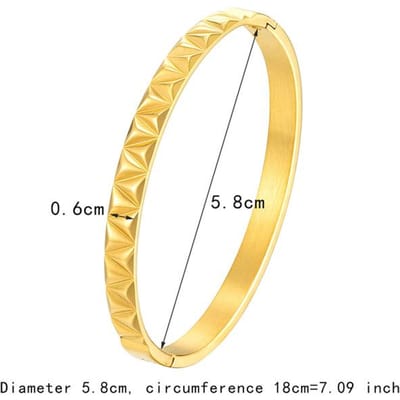 Hoge kwaliteit uniek ontwerp stereo driehoek roestvrij stalen armband dames liefde armband mode-sieraden geschenken 58mm