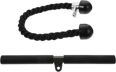 Fitness Touw - Kracht Oefening - Spier Training - Dubbele Greep - 45 cm - Zwart