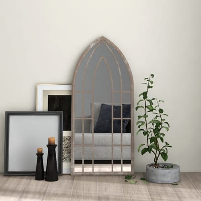 Miroir Couleur Sable 100 x 45 cm Fer pour Usage Intérieur