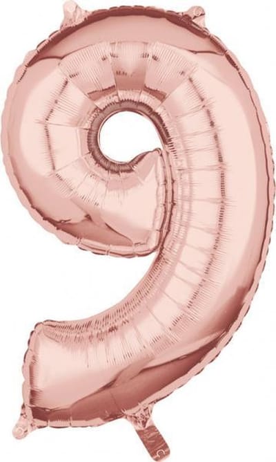 Amscan Cijferballon 9 Folie 66 X 43 Cm Roségoud