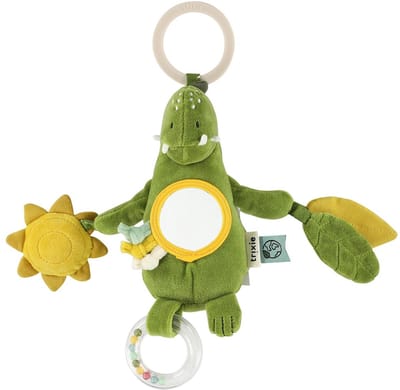Trixie Mr. Dino Hangend Activiteitenspeeltje â€“ 3m+ â€“ met kralenring, spiegel & trekkoord