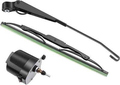 Windschermwissermotor 12V Universeel met Wisserarm voor Tractoren, Campers en Boten - 105° Draaibaar en Duurzaam