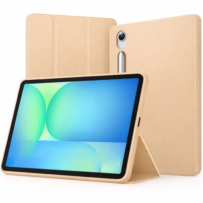 TechNow Hoesje geschikt voor Samsung Galaxy Tab S10 FE+ Hoesje – Extreme Shock Case – Smart Case - Goud
