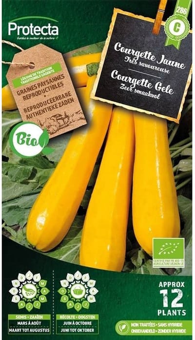 Protecta Groente zaden: Courgette Gele Biologisch