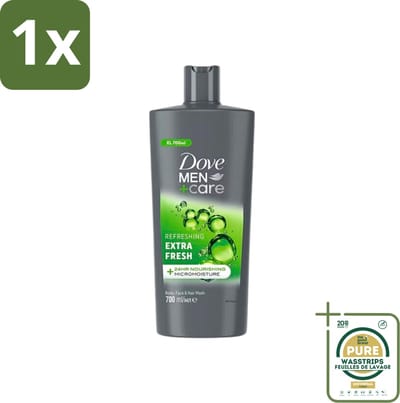 1 x Dove Men+Care - Extra Fresh - Douchegel 3-in-1 - Verzorgend - 700 ml- Douchegel Voor Mannen - Verfrissende Douche - Hydraterende Douche - Gezichtsproduct Voor Mannen - Haarproduct Voor Mannen