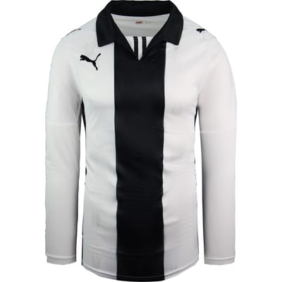 Puma PAOK FC Home Lange Mouw Wit Zwart Junior Voetbal Polo Top 737358 01