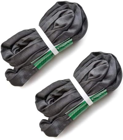 Spanset Ronde Slings - Luchtsluitingen Hefband - Luchttuigage Veiligheid - Veilige Werkbelasting 2 Ton - 2 meter - Zwart