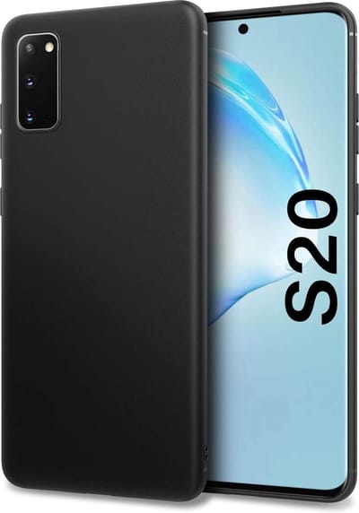 Soft Backcover Hoesje Geschikt voor: Samsung Galaxy S20 - Silicone - Zwart