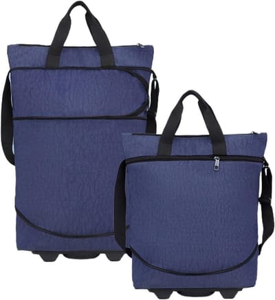 Reis Duffle Bag - Reistas met Wielen - Weekend Trips - Uitbreidbaar Ontwerp - One Size - Blauw