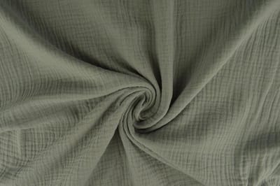 Hydrofiel stof / Mousseline stof / Zilvergrijs / 10 meter