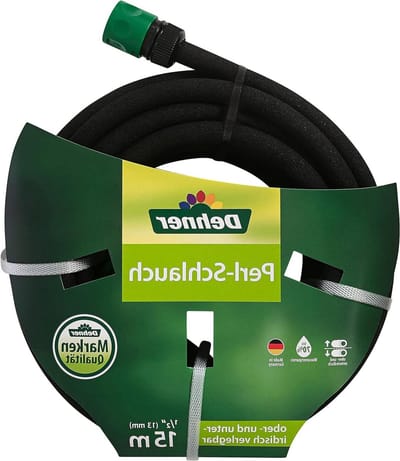 Parelslang Irrigatie - Druppelslang Tuin - Planten Water Geven - Waterbesparend Tot 70% - 15 Meter - Zwart