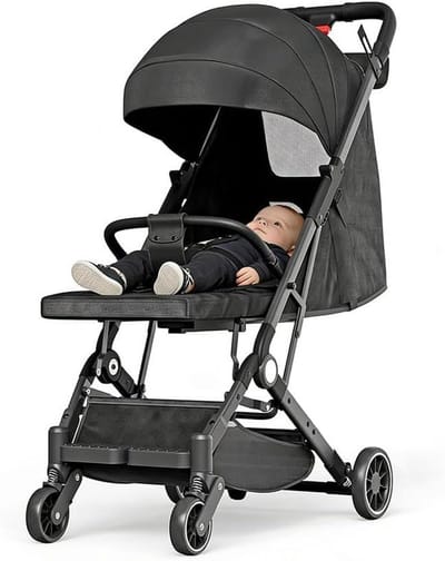 Baby Driewieler - Kinderwagen Loopfiets - Buiten Spelen - Compact Opvouwbaar - 63 x 30 x 101 cm - Zwart
