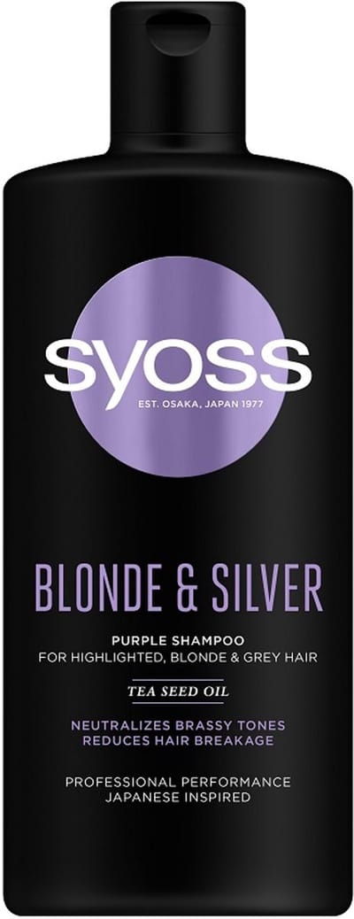 Syoss - Blonde & Silver Purple Shampoo - Shampoo For Highlighted, Blonde And Gray Hair