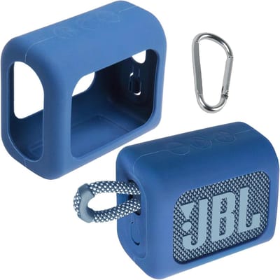 Waterdichte Siliconen Hoes voor Draagbare Bluetooth Speaker - Ultralicht en Beschermend met Karabijnhaak