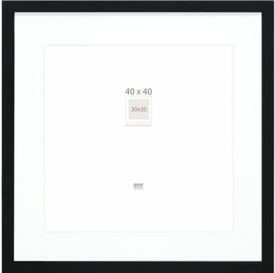 Deknudt Frames fotolijst - zwart met passe-partout - 30x30 / 40x40 cm