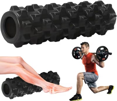 Foam Roller - Fitness Roller Foam - Massage Roller - Ab Roller - Lichtgewicht en draagbaar - 32cm - Yoga - Fitness - Zwart