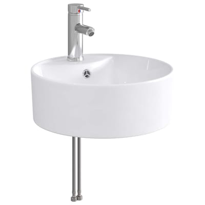 vidaXL - Badkamer - wastafel - met - kraan - en - afvoer - Chroom