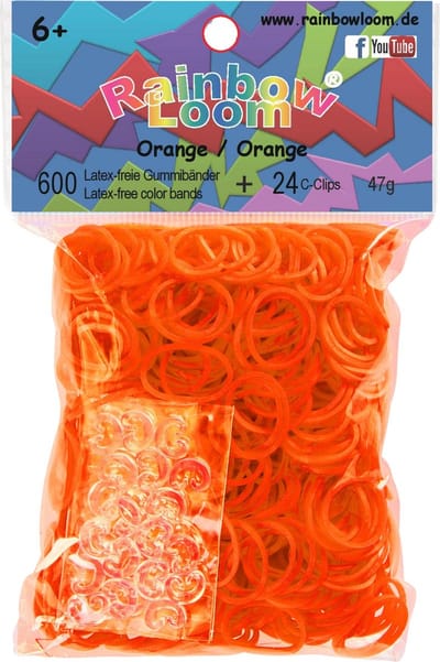 Rainbow Loom Elastiekjes - Rubber Bands Oranje - 600 stuks
