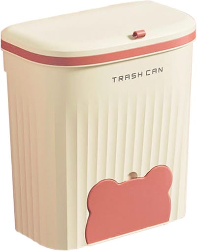 Keuken Compostbak - Afvalbak Hangend - Keuken Opruimen - Interne Persstructuur - 29 x 27 x 16 cm - Romig