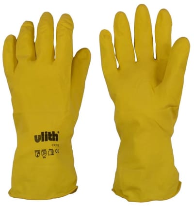 Industriële handschoenen Latex-Rubber Maat XL/10 geel