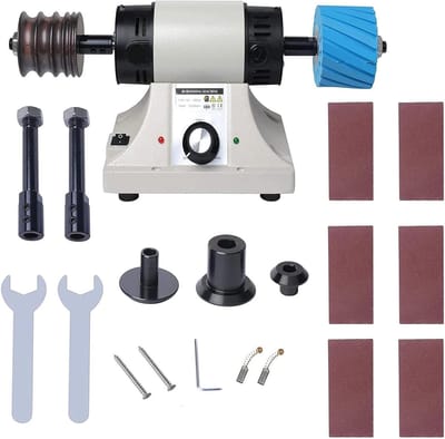 Elektrische Leerpolijstmachine - Leerrand Afwerkmachine - Lederbewerking Projecten - Instelbare Snelheid 0-8000 RPM - 350W Motor - Zwart