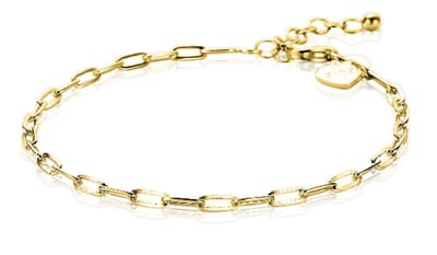 Zinzi zilveren armband 14K geel verguld 2,5mm paperclip schakel ZIA2150G