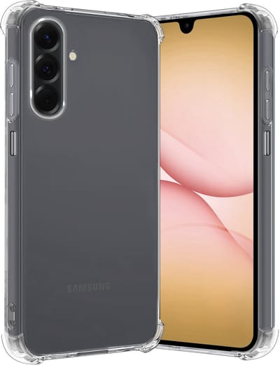 Hoes - Geschikt voor Samsung Galaxy A17 - Sterk & Shockproof - Siliconen Case - Back Cover - Telefoon Hoesje Shock Proof - Transparant