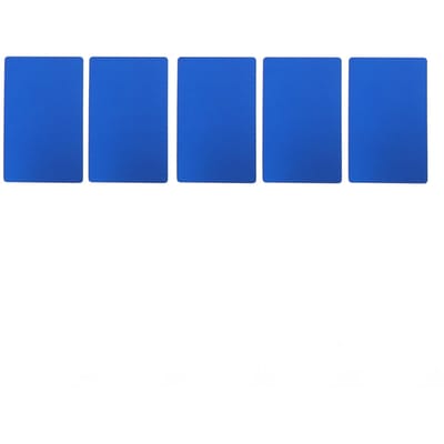 50 stuks visitekaartjes, lasergegraveerd, waterdicht en slijtvast, gemaakt van aluminium, ideaal voor bedrijven. blauw