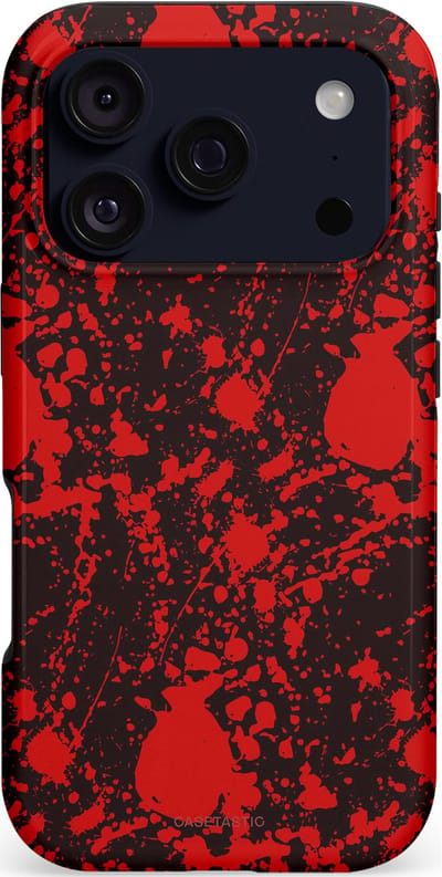 Casetastic hoesje geschikt voor Apple iPhone 17 Pro - MagSafe - Dubbellaagse bescherming - In de schaduw van bloed - Fashion Case - Zwart Bordeaux