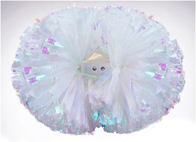 Set van 2 Professionele Cheerleading Pompoms, Kleurrijke Handpompoms met Handvat voor Sportwedstrijden en Dansfeesten, 3.5 inch, Perfect voor Cheerleaders en Evenementen