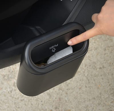 Auto Prullenbak - Auto Asbak - Deur Opknoping - Auto Vuilbak - Prullenbak - Prullenbak Zwart - Mini Prullenbak - Auto Accessories - Auto Accessories Interieur - Opbergdoos Met Deksel - Opbergdoos - Zwart