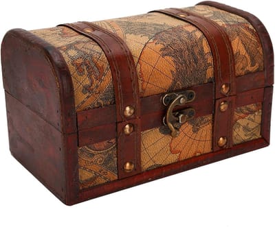Vintage Houten Schatkist voor Sieradenopslag, Juwelen, Ringen en Accessoires in Europese Stijl