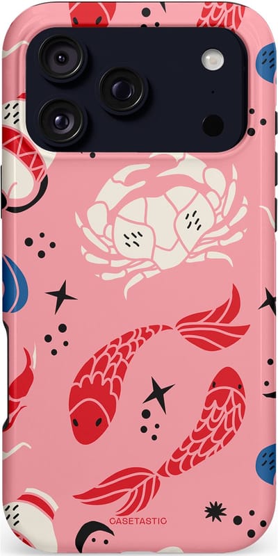 Casetastic hoesje geschikt voor Apple iPhone 17 Pro Max - MagSafe - Dubbellaagse bescherming - Zodiac in kleur - Fashion Case - Lichtroze Koraal Perzik