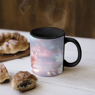 Magische Mok - Foto op Warmte Mokken - Koffiemok - Slak - Disco - Mozaïek - Blauw - Magic Mok - Beker - 350 ML - Theemok