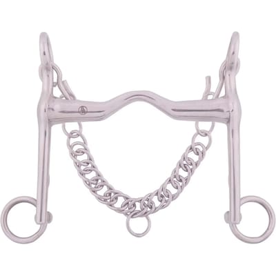 Bit met spanketting voor massief roestvrij staal paard BR Equitation