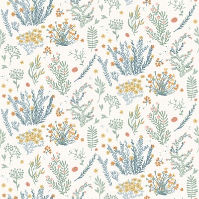 Dutch Wallcoverings - My Kingdom- Flowers beige/groen - vliesbehang - 10m x 53cm - A906-10