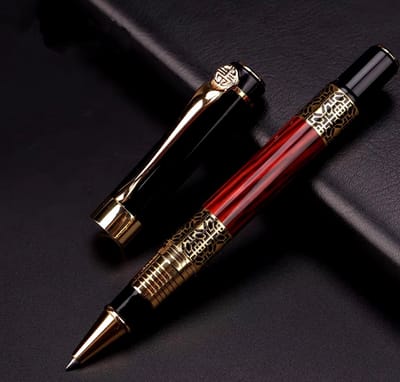 Vulpen - Klassieke Vulpen - Handtekening Pen - Schrijven Vulpen - Kantoor Accessoires - Luxe Vulpennen - Zwart - LOUZIR