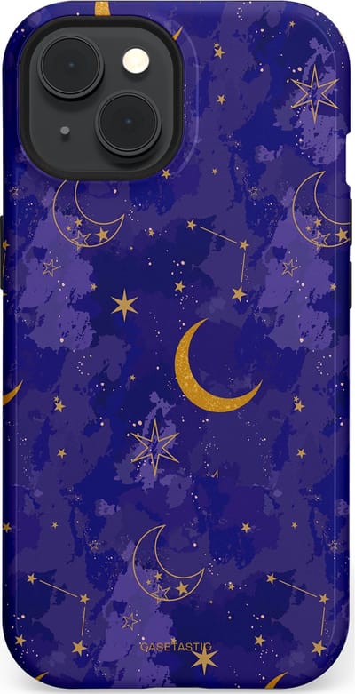 Casetastic Hoesje Geschikt voor Apple iPhone 15 Magsafe - Stijlvolle Beschermende Duo-layer Case - Sterrennacht