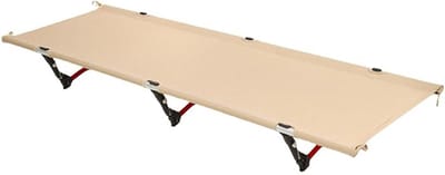 Campingbed - Opvouwbaar bed - Buiten slapen - Verstelbare hoogte - 193x68cm - Beige