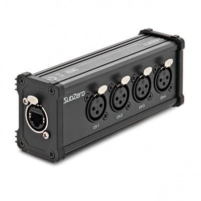 SubZero 4-kanalen XLR (F) - Cat5/Ethernet Netwerkverlenger