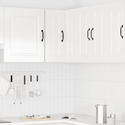 vidaXL - Keukenwandhoekkast - Kalmar - bewerkt - hout - hoogglans - wit