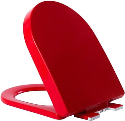Toiletbril - WC Deksel - Badkamer Upgrade - Zacht Sluitend - 46 x 36 cm - Rood