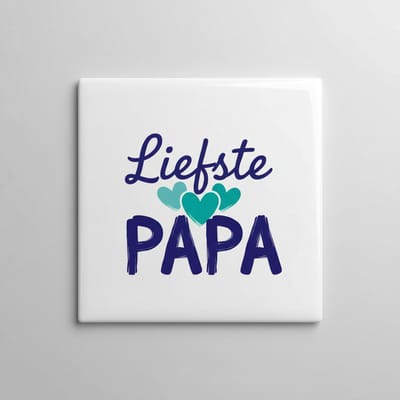 Liefste Papa Keramische Tegel – Lief Cadeau voor de Beste Papa – Decoratieve Wandtegel 15×15 cm