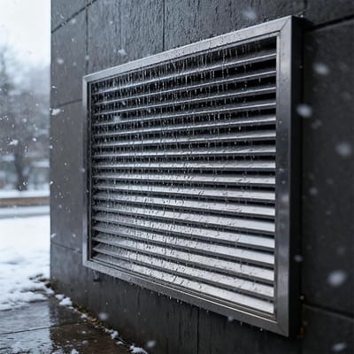Ventilatierooster - Luchtuitlaat paneel - Ruimte ventilatie - Roestvrij staal - Op maat - Zilver