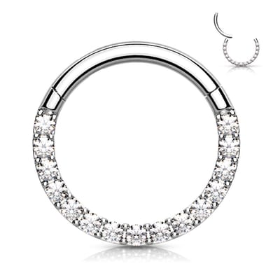 Piercing high quality CNC front 1.2x6 - zilver - LMPiercings