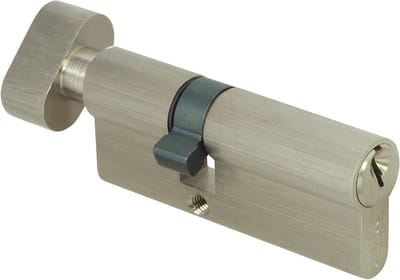 Cilinderslot met Knop - Profielcilinder - Deur Beveiligen - Inclusief 3 sleutels - 46/36 mm - Zilver