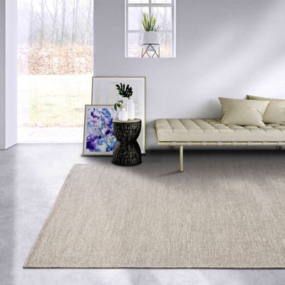 Elle Decoration - Wollen Vloerkleed - Delhi - Beige - Laagpolig Tapijt Woonkamer - 120x170 cm