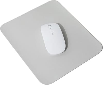 Stijlvolle en praktische muismat van faux leer, 22 x 22 cm, waterdicht, vuilafstotend en met antislip onderkant