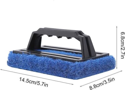 Aquarium Reiniger - Vis Tank Borstel - Glas Onderhoud - Krasvrije Reiniging - 15x9x7 cm - Zwart